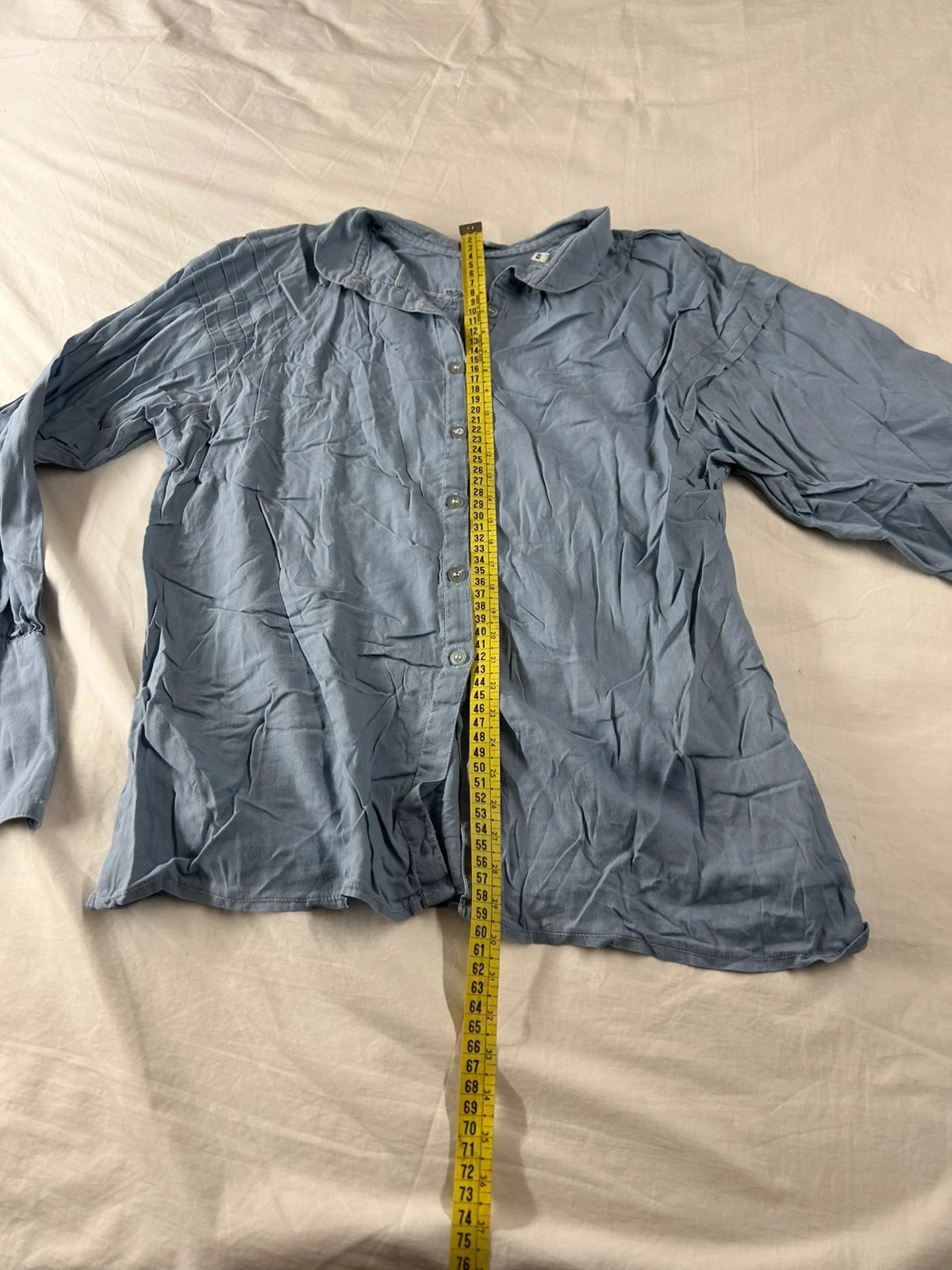 Chemise vintage bleu clair – photo 9